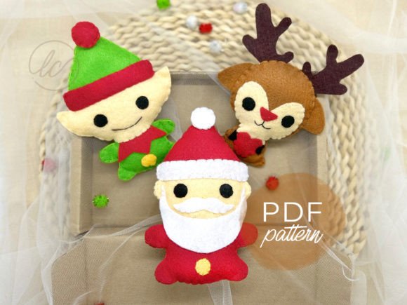 Download Christmas Bundle Set Felt Sewing Pattern - Felt Collection