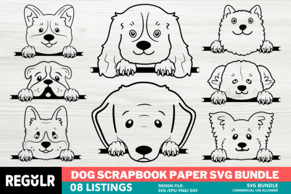 Download Dog Scrapbook Paper Craft SVG Bundle - Paper craft svg Collection