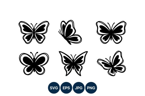Download Black and White Butterfly Vector - Butterfly vector Collection