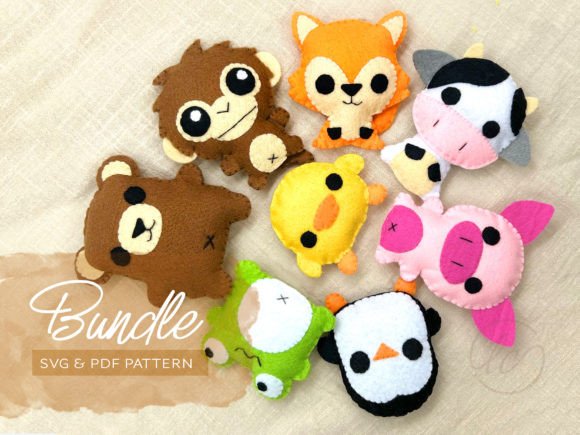 Download Animal Collection Felt Sewing Pattern - Felt Collection
