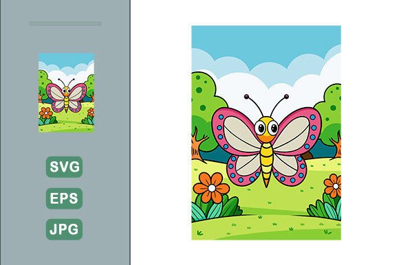 Download Butterfly Vector Landscape Background - Butterfly vector Collection
