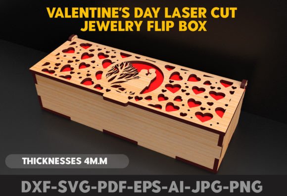 Download Valentines Day Gift Box Laser Cut Files - Valentines day gift Collection