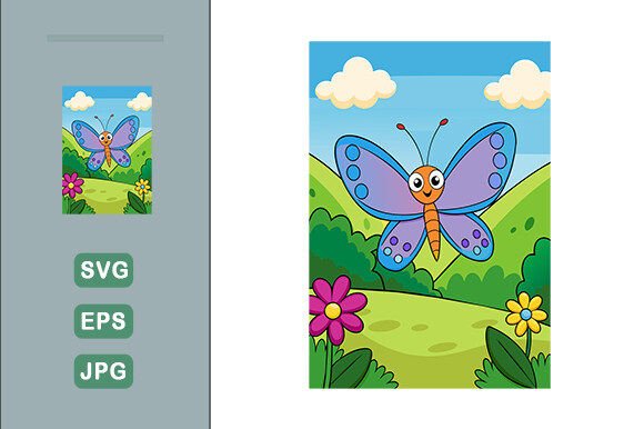 Download Butterfly Vector Landscape Background - Butterfly vector Collection