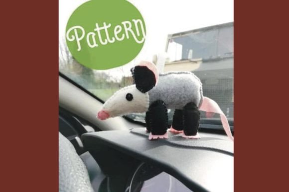 Download Felt Opossum Ornament Sewing Pattern - Felt Collection