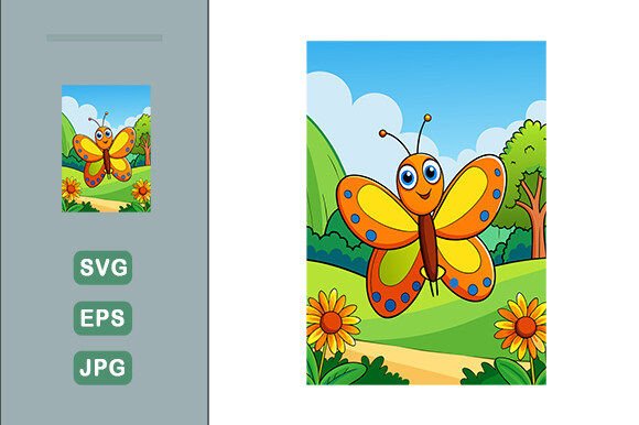 Download Butterfly Vector Landscape Background - Butterfly vector Collection