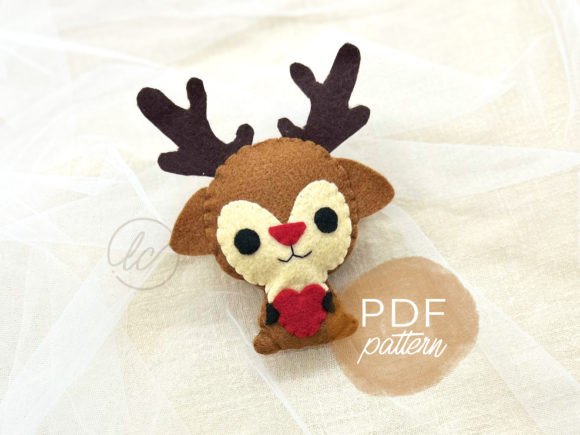 Download Baby Reindeer Felt Sewing Pattern - Felt Collection
